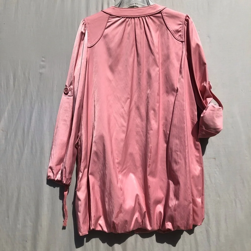 INC international pink Trench coat size M